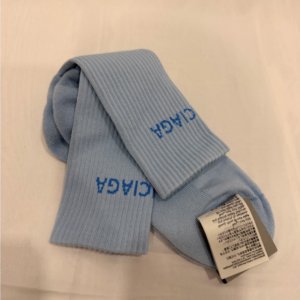 Balenciaga Light Blue Casual Socks